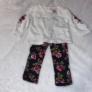 Little Lass shirt and pants 12 months set